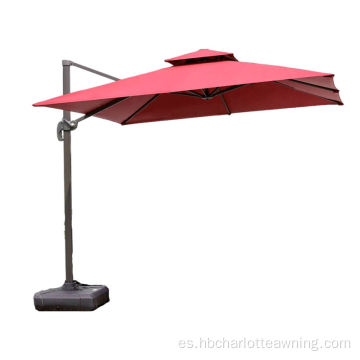 Paraguas de patio de piscina a prueba de viento paraguas romanas al aire libre